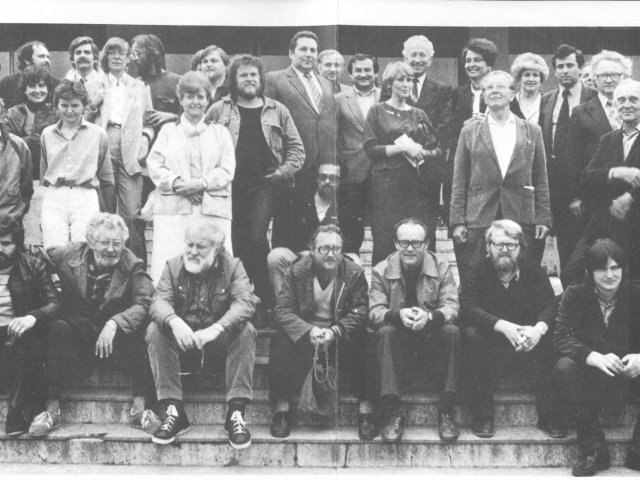 Účastníci VI. MEZINÁRODNÍHO MALÍŘSKÉHO SETKÁNÍ NA ČESKOLIPSKU, květen 1985